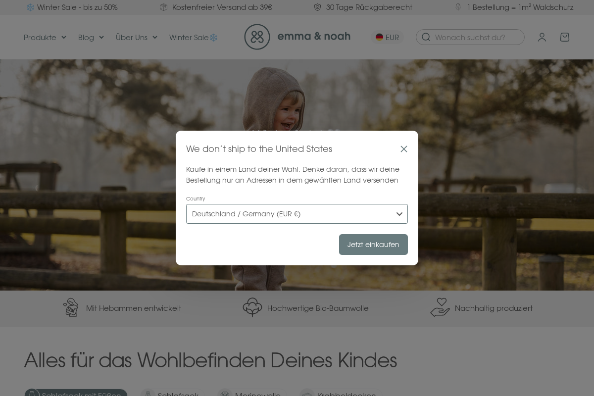 emma & noah homepage screenshot