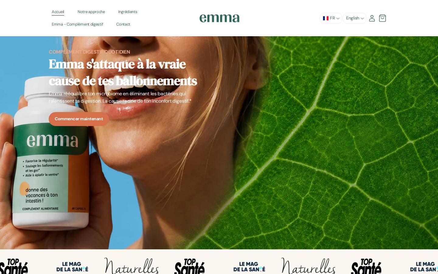 emmavital.com homepage screenshot