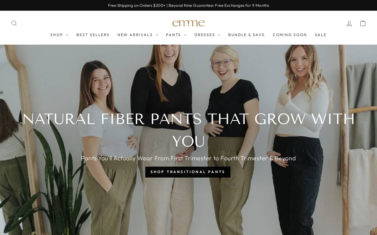 Emmemama homepage screenshot