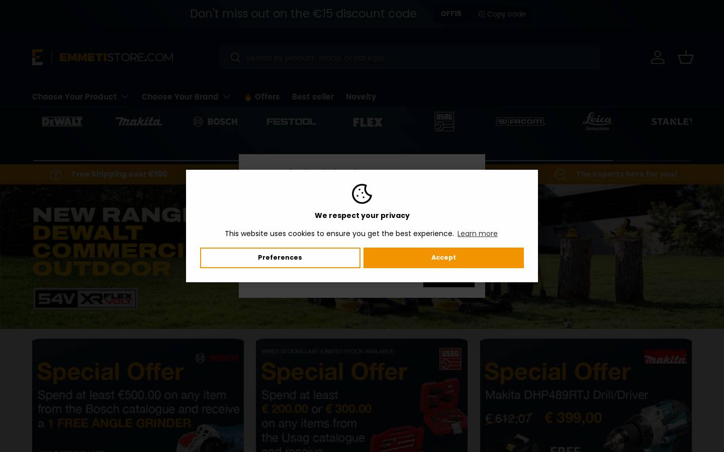 emmetistore.com homepage screenshot