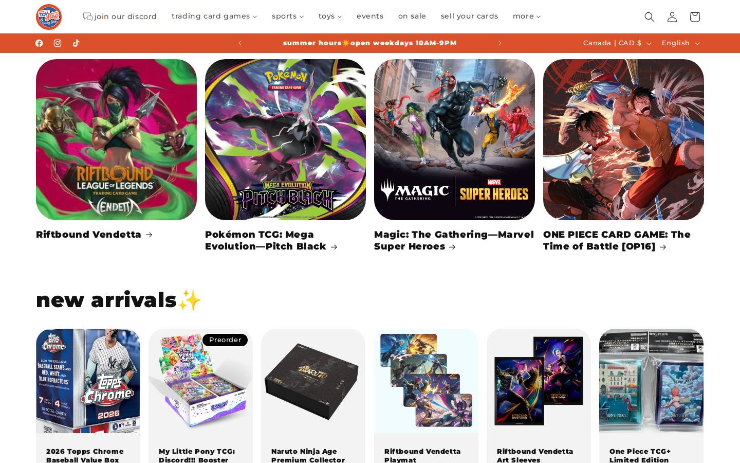 Emmett's ToyStop & Hobby Shop homepage screenshot