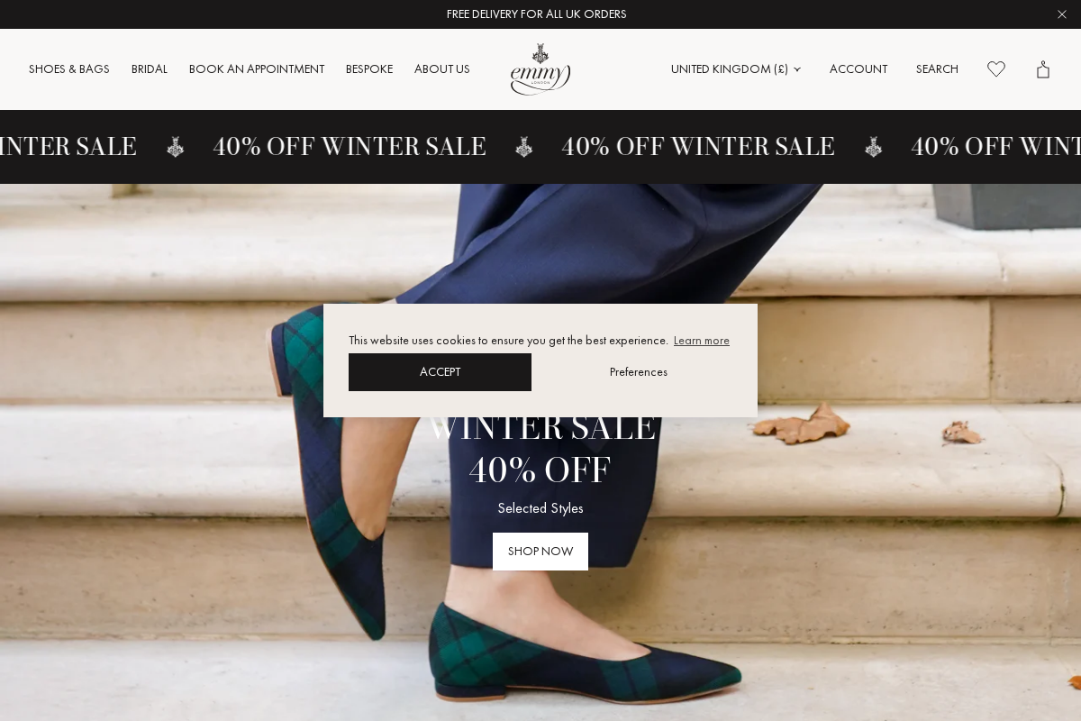 Emmy London homepage screenshot