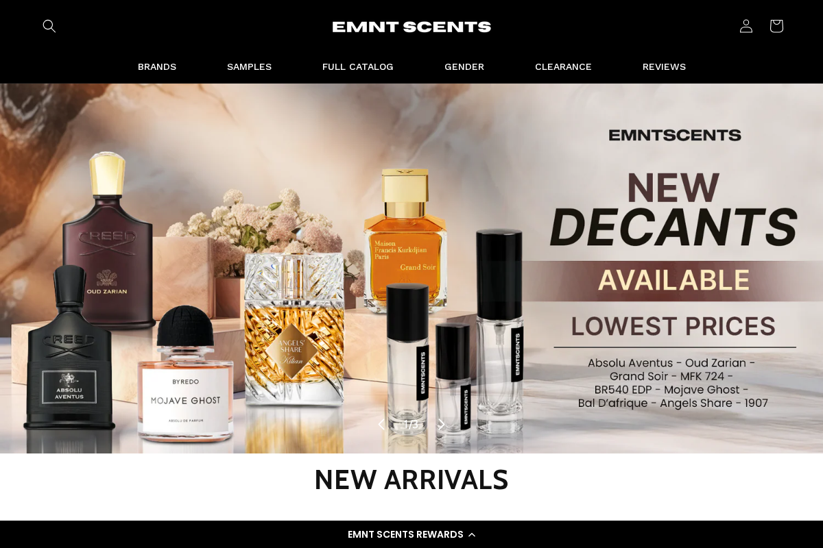 Emntscents homepage screenshot