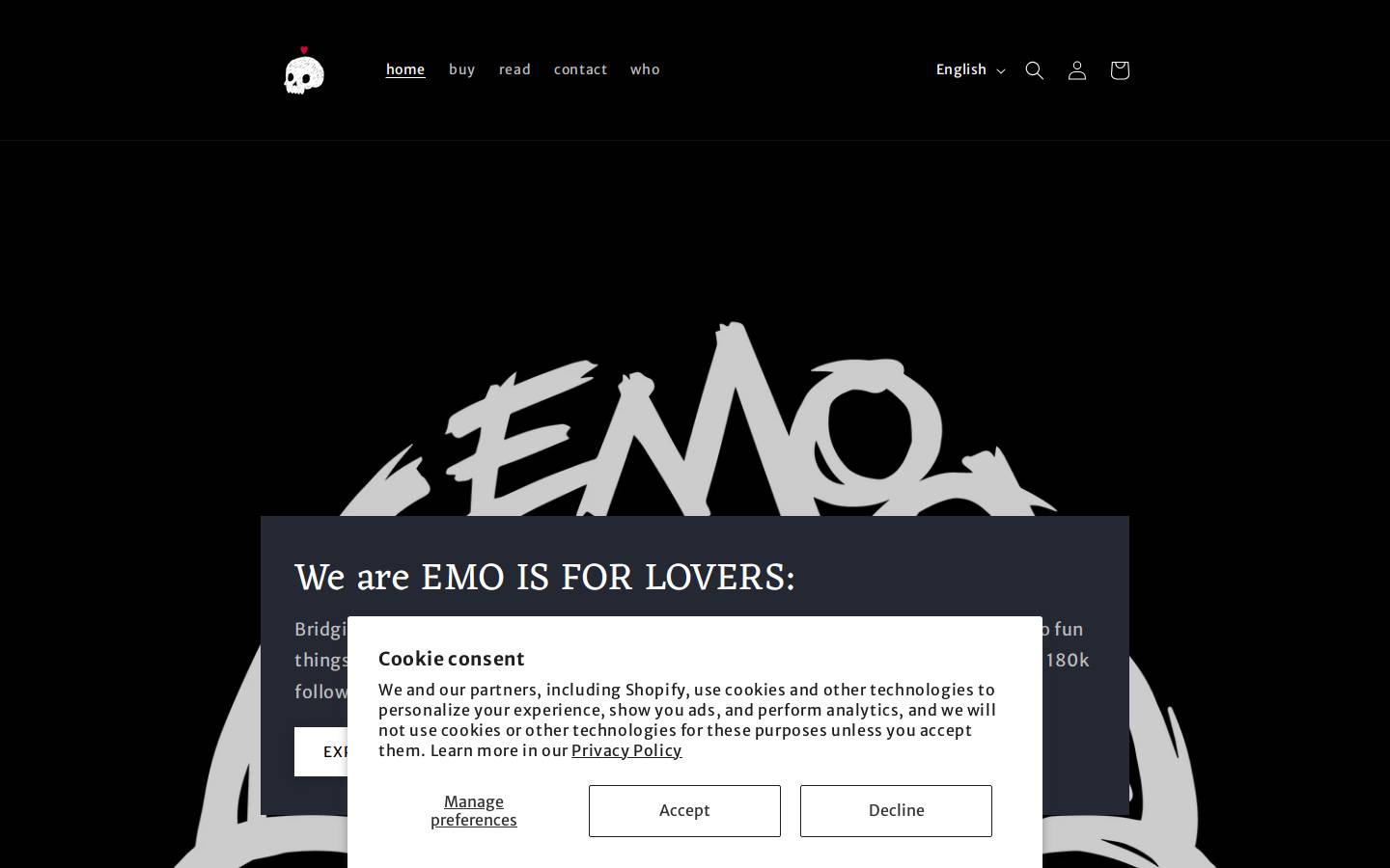 emoisforlovers.com homepage screenshot