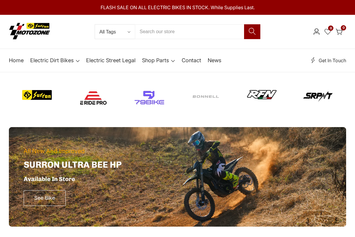 eMotoZone homepage screenshot