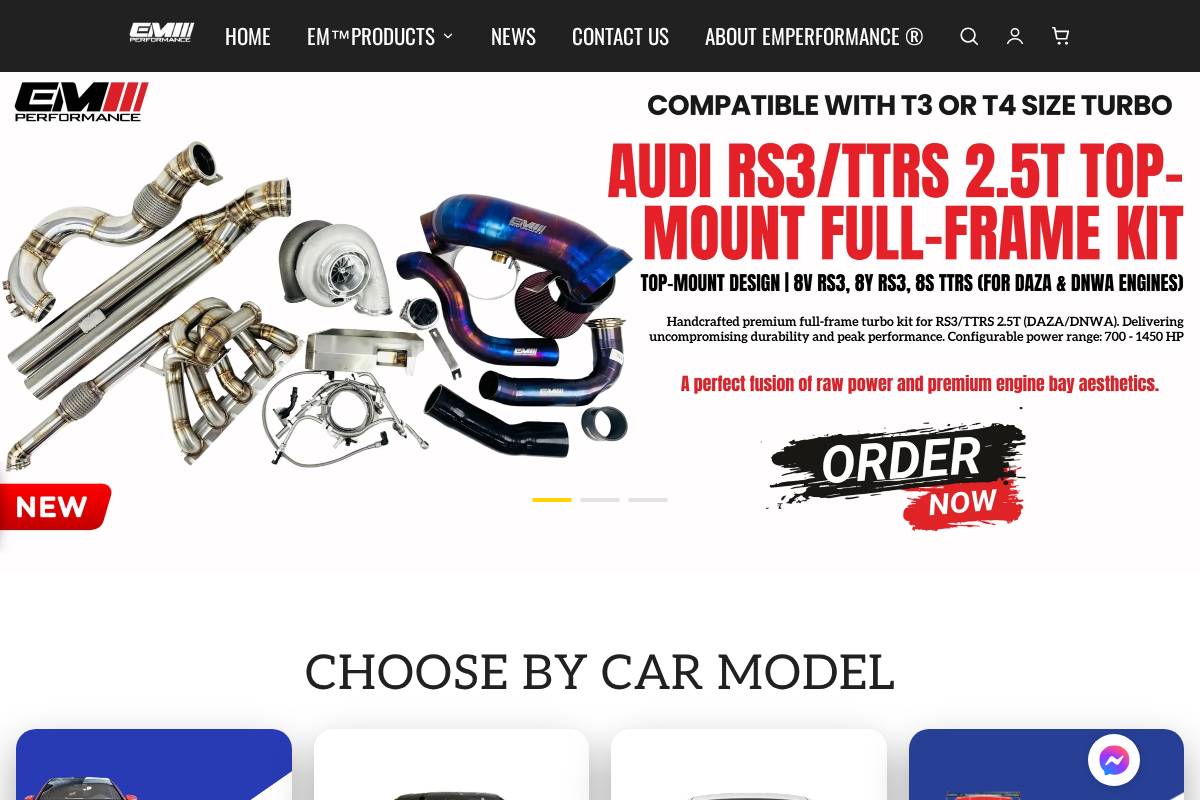 emperformance.shop homepage screenshot