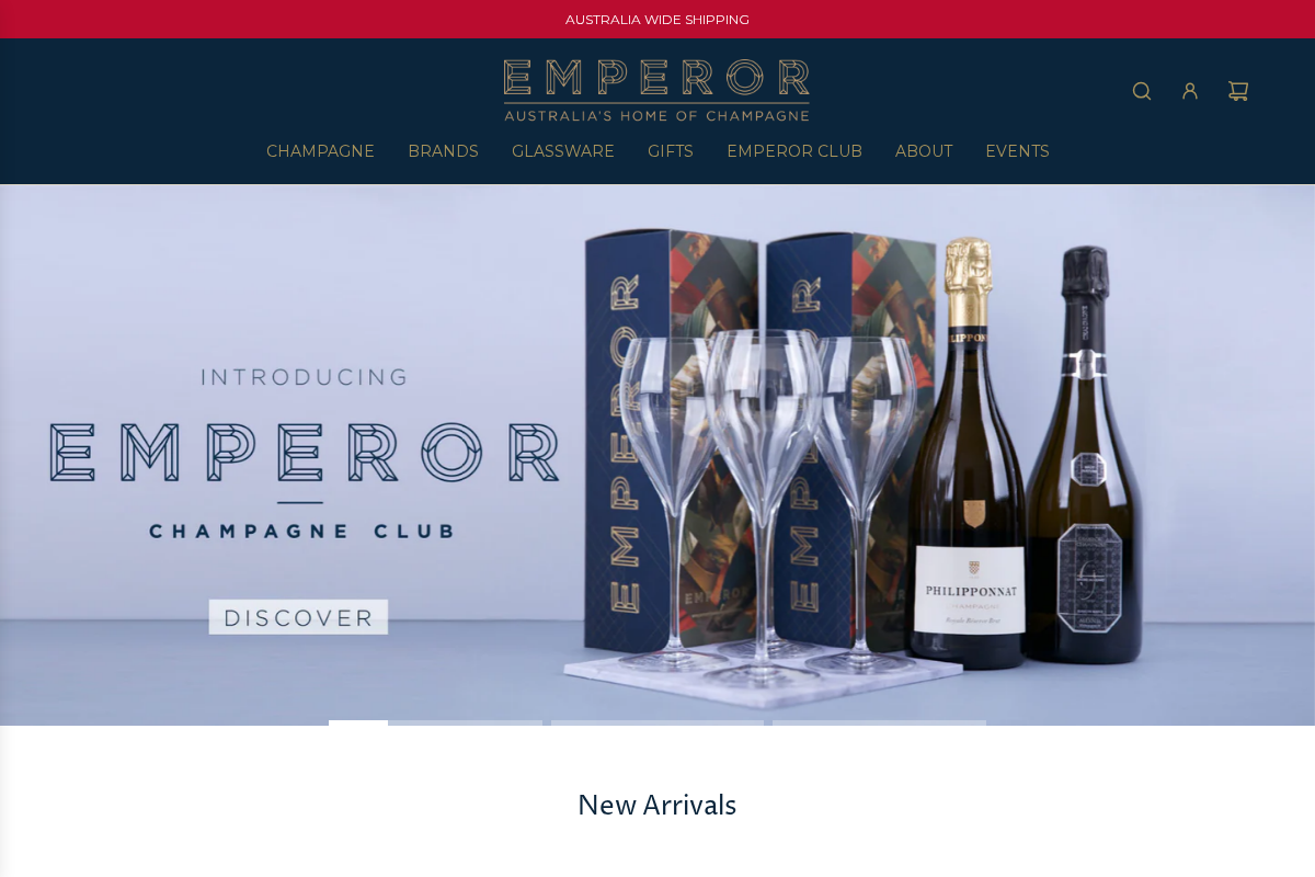 Emperor Champagne homepage screenshot