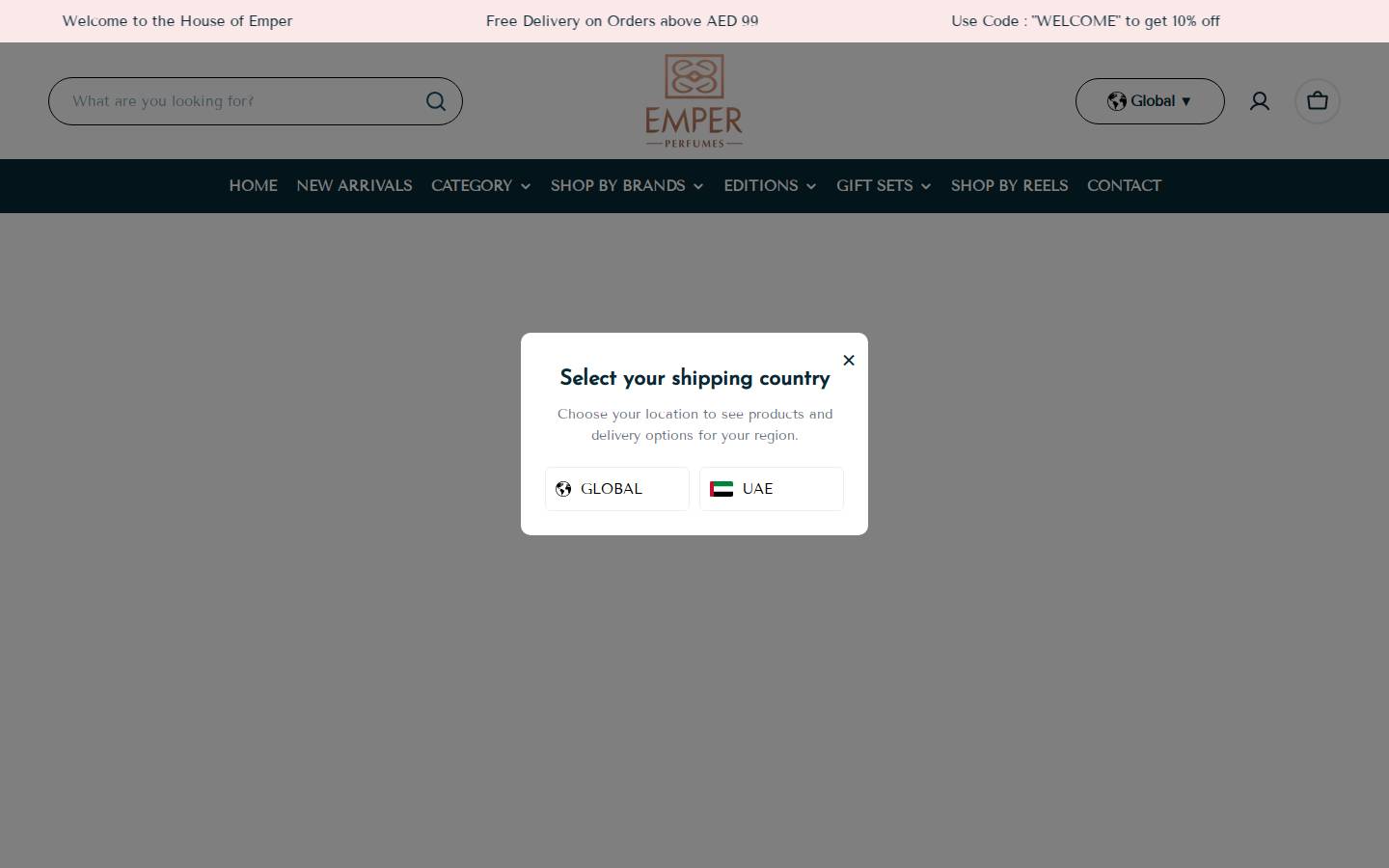 emperperfumes.com homepage screenshot