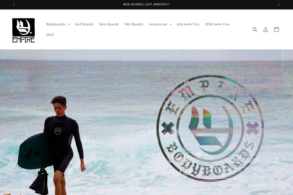 empirebodyboards.com homepage screenshot