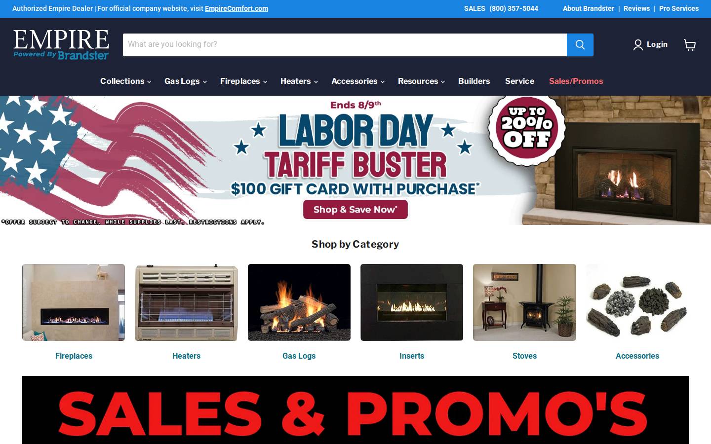 empireheat.com homepage screenshot