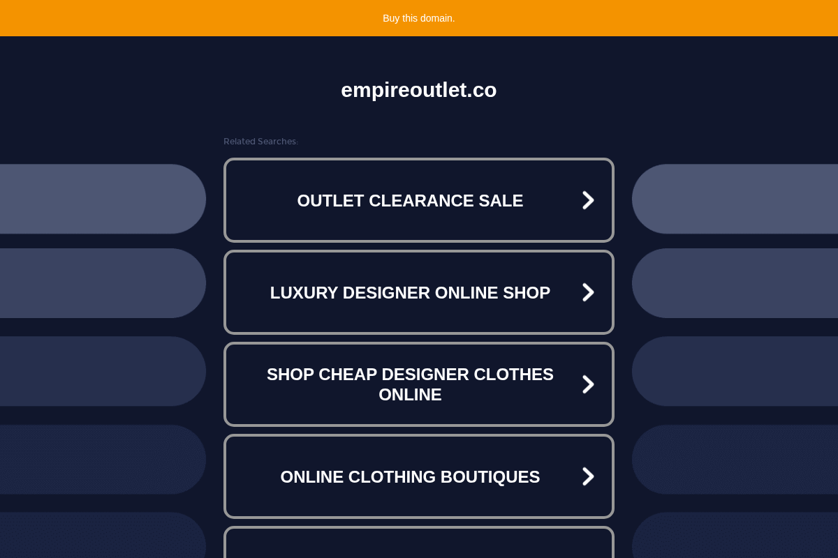 Empire Outlet homepage screenshot