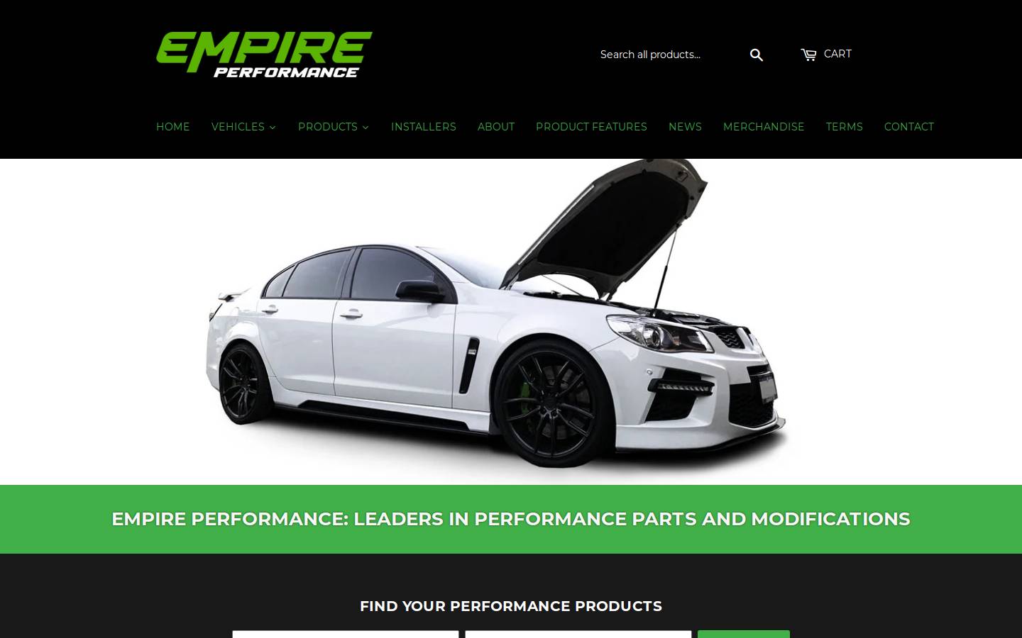 empireperformance.com.au homepage screenshot