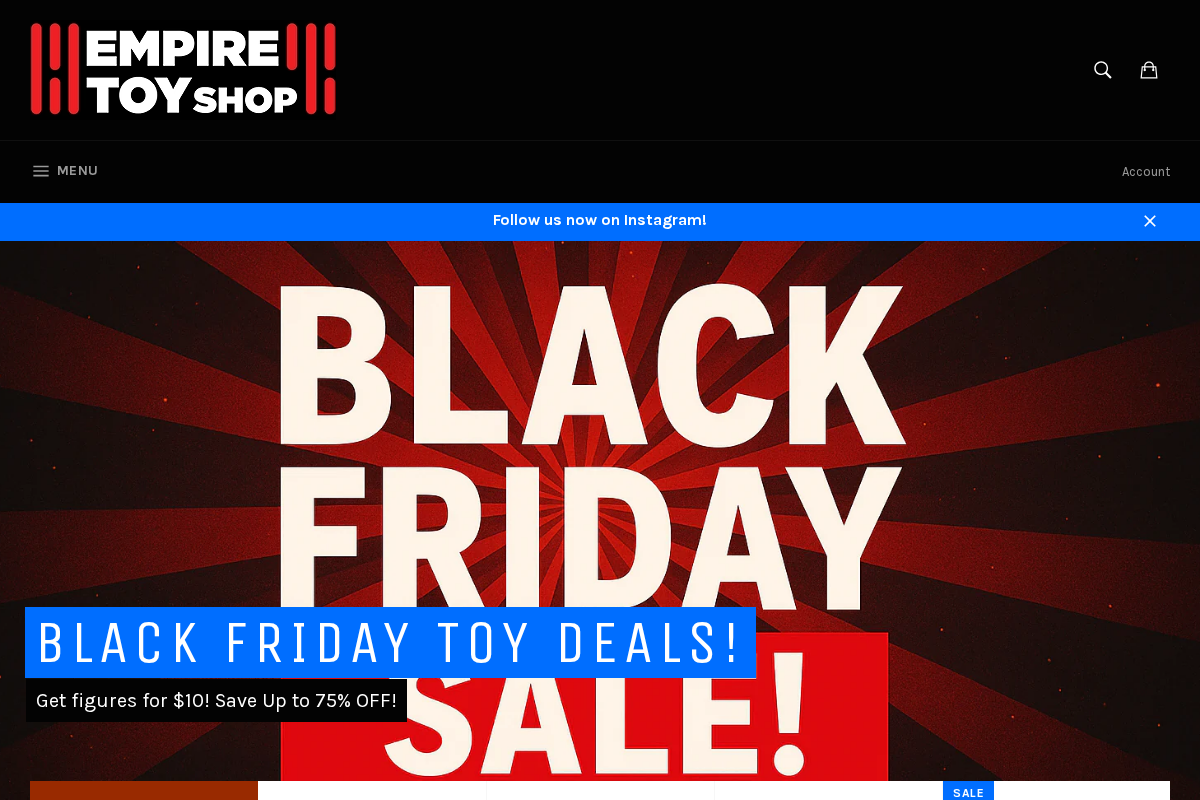 Empire Toy Shop homepage screenshot