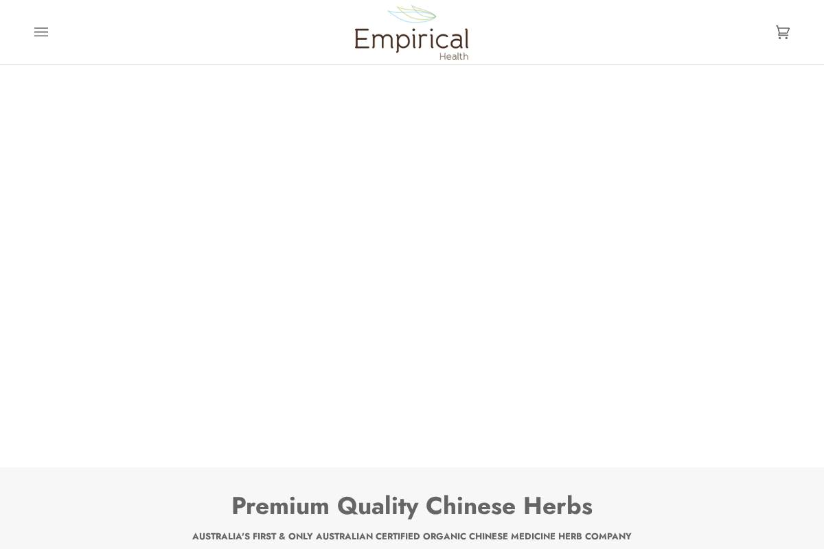 empiricalhealthshop.com.au homepage screenshot