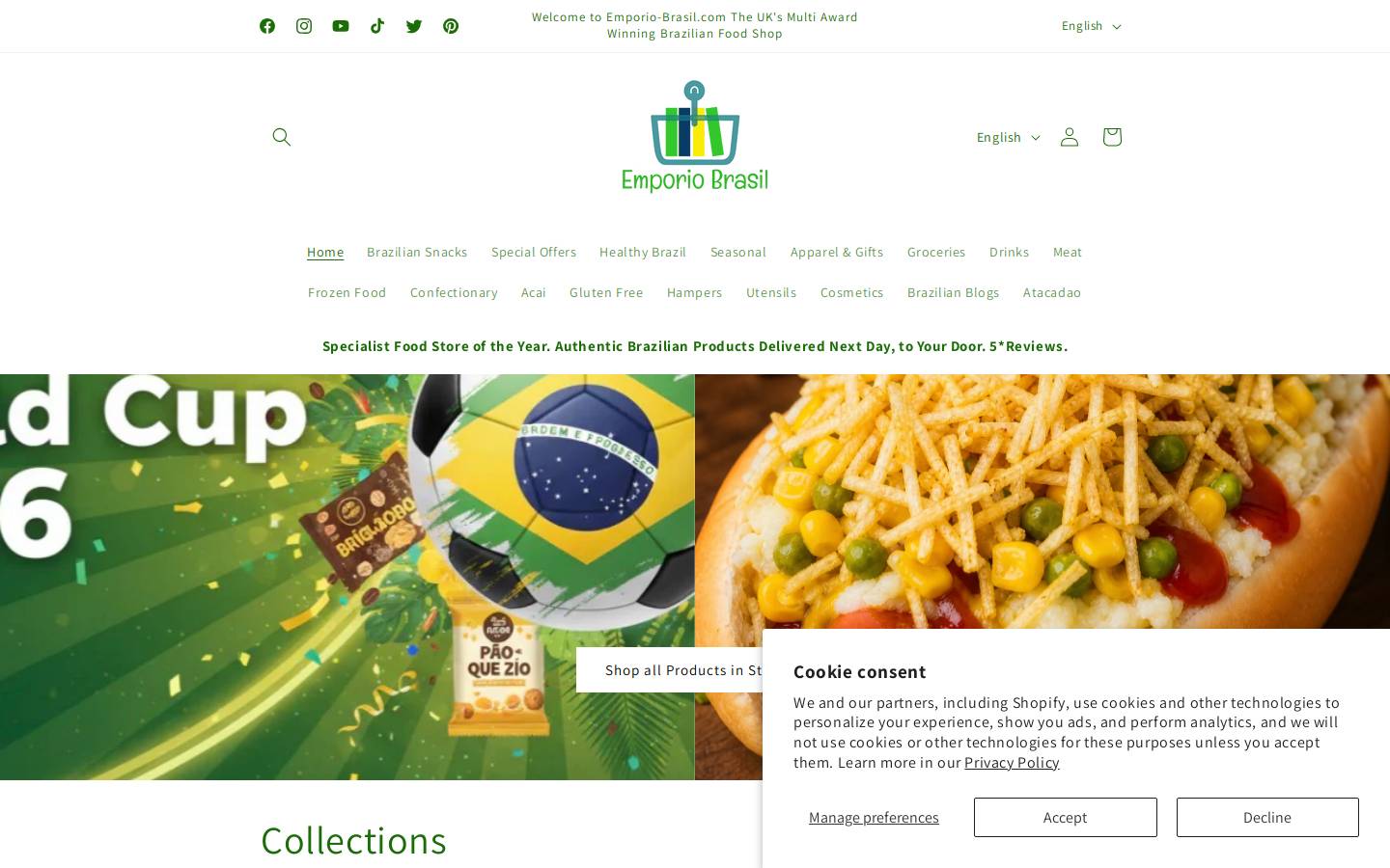 Emporio-Brasil.com homepage screenshot
