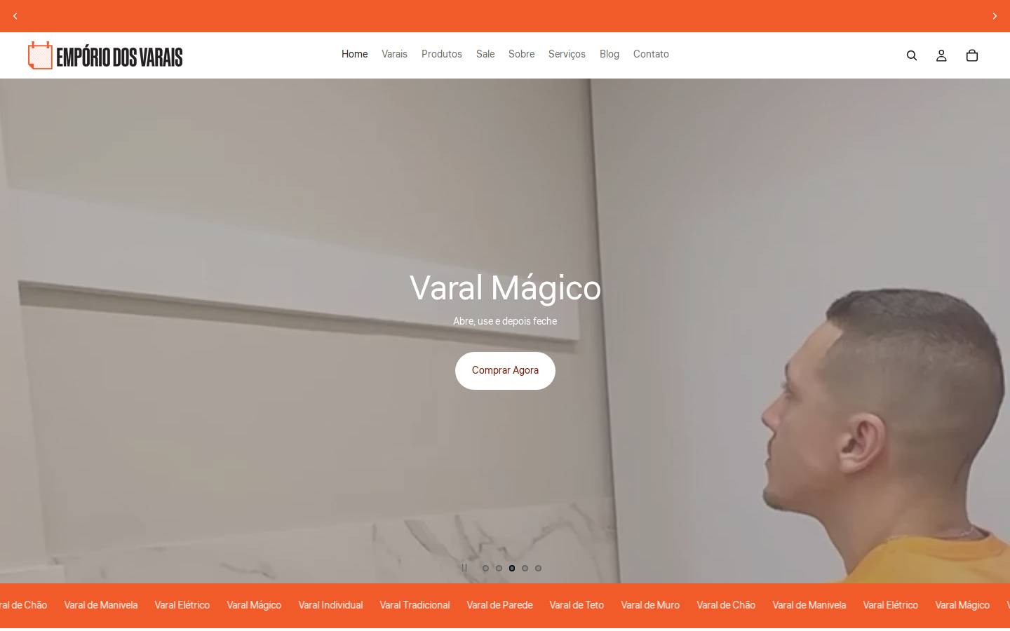 emporiodosvarais.com.br homepage screenshot