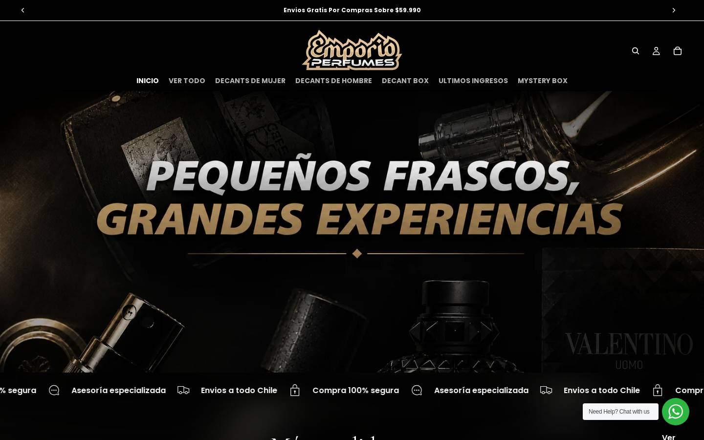 emporioperfumes.cl homepage screenshot