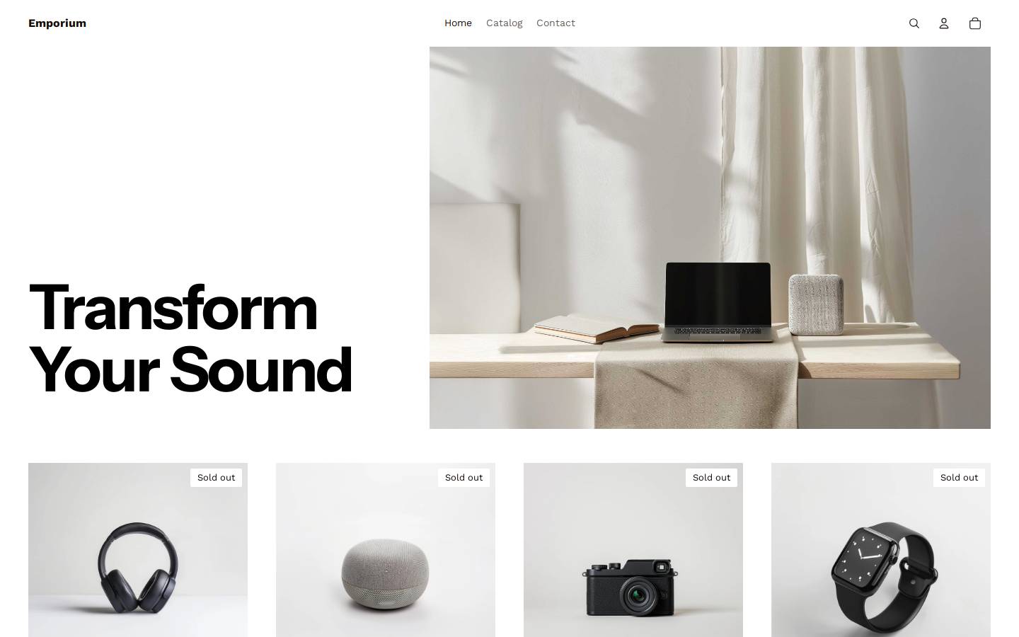 Emporium homepage screenshot