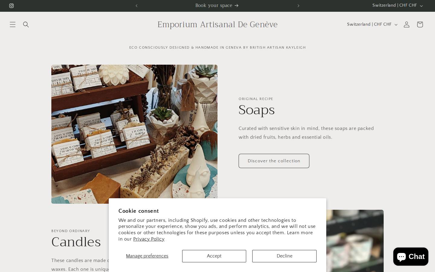 emporiumartisanalgeneve.com homepage screenshot