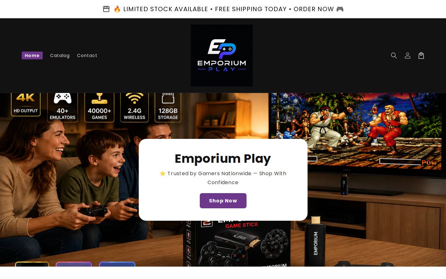 emporiumplay.com homepage screenshot