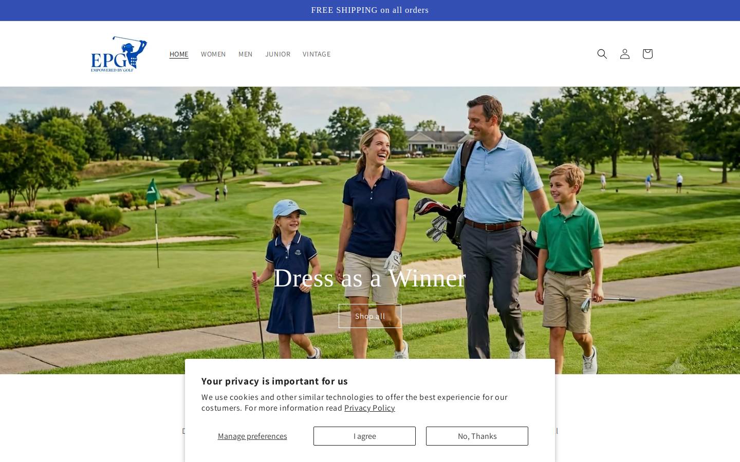 empoweredbygolf.com homepage screenshot