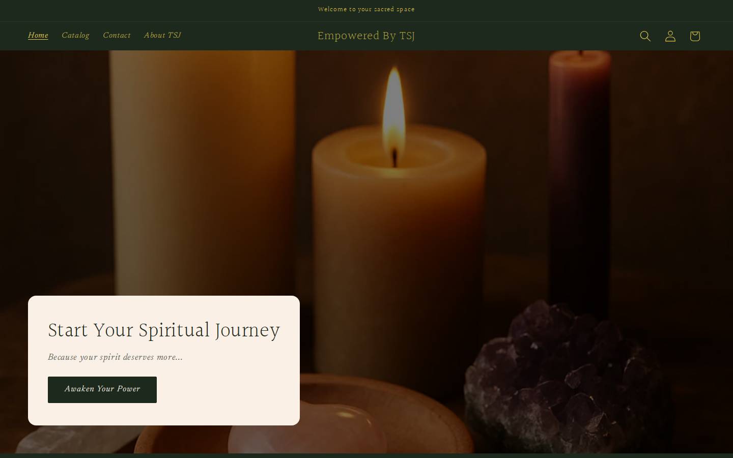 empoweredbytsj.com homepage screenshot