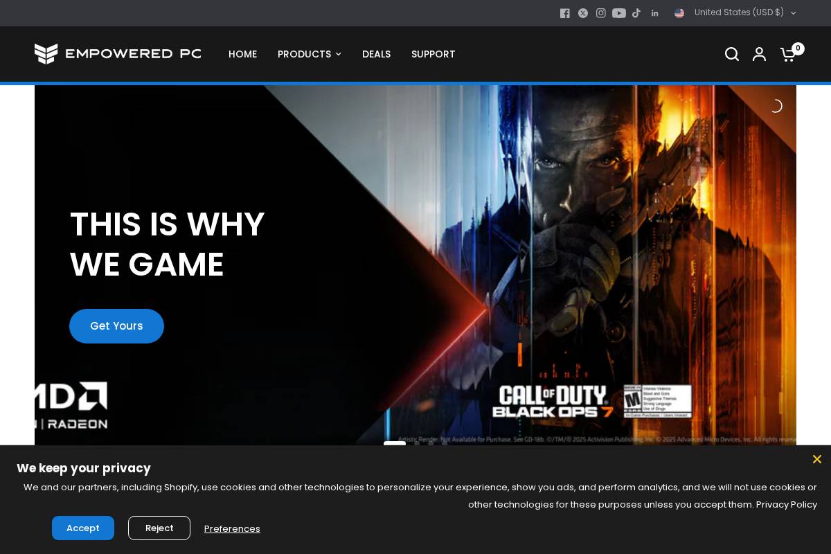 empoweredpc.com homepage screenshot