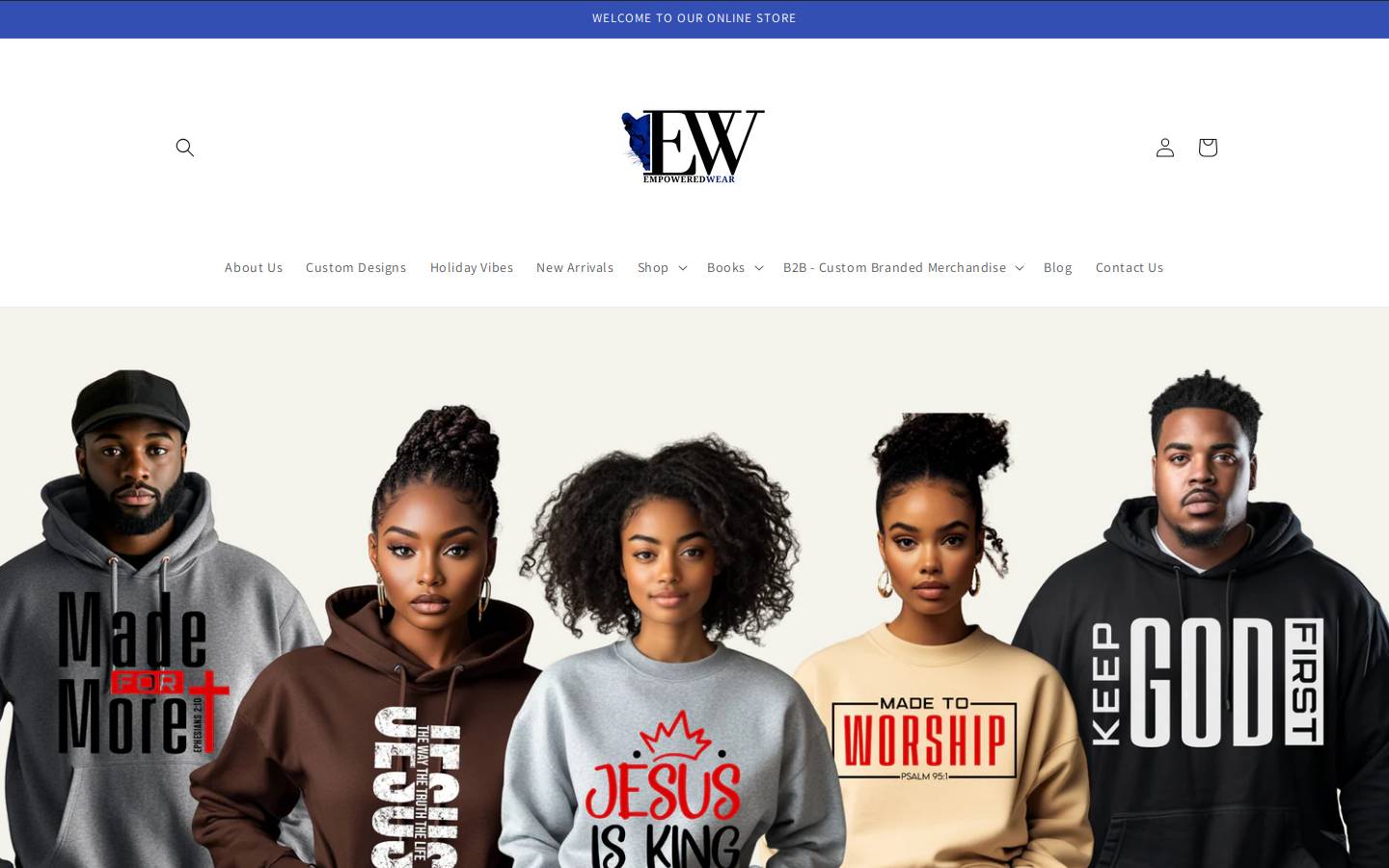 empoweredwear.com homepage screenshot