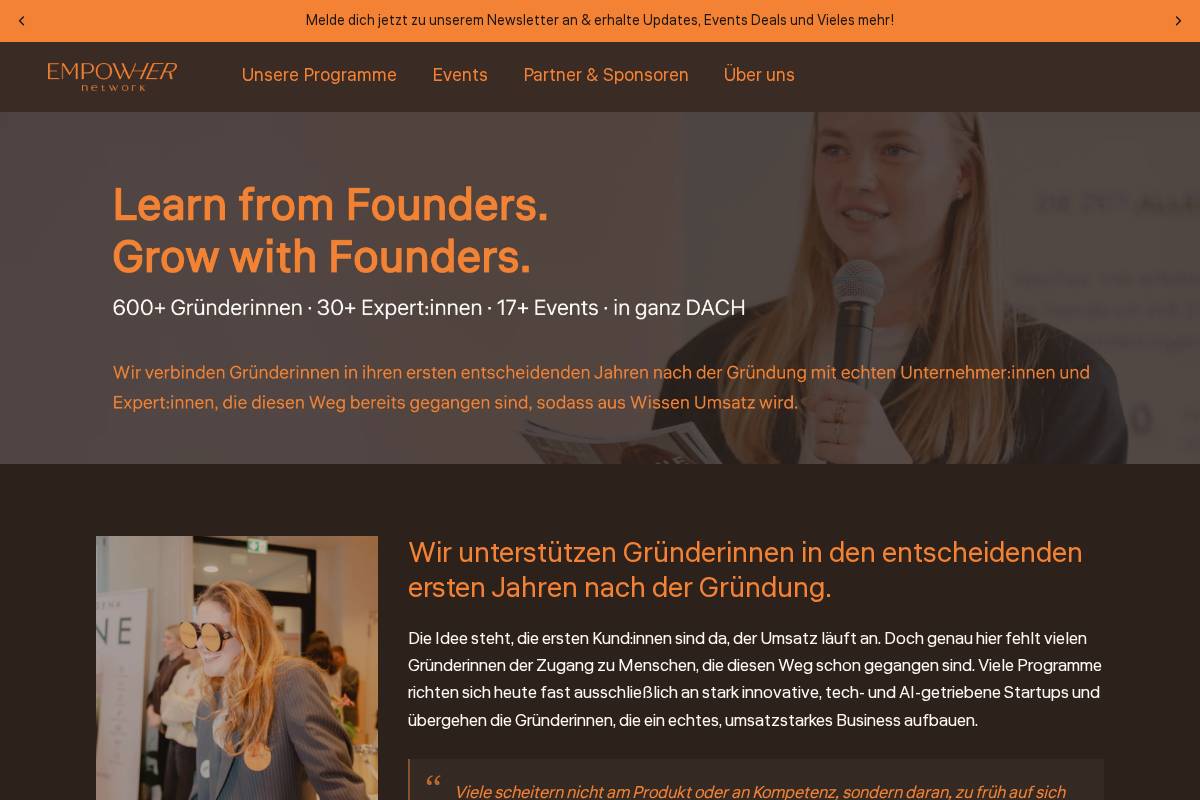 empowhernetwork.de homepage screenshot
