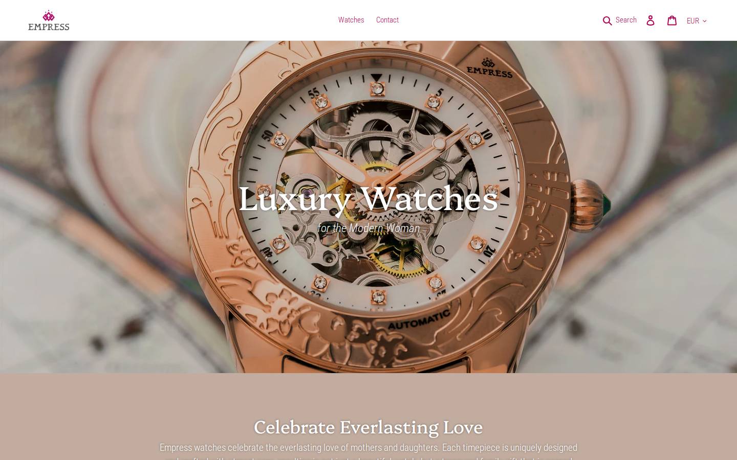 empresswatches.com homepage screenshot