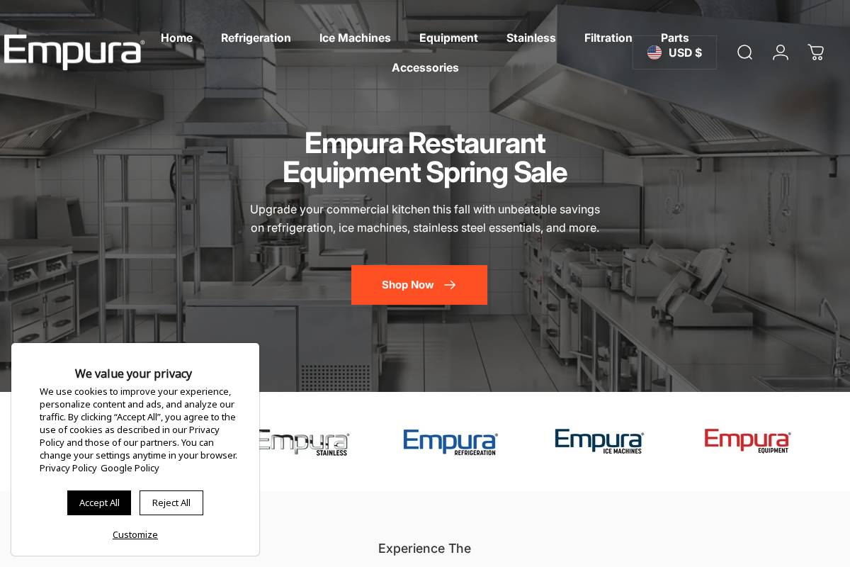 empura.com homepage screenshot