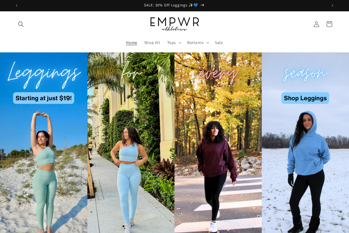 EMPWR Athletics homepage screenshot