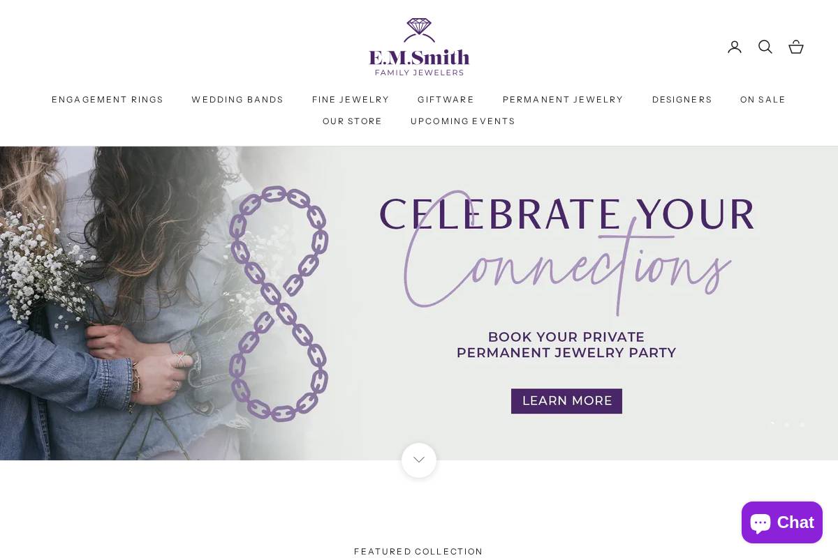 emsmithjewelers.com homepage screenshot