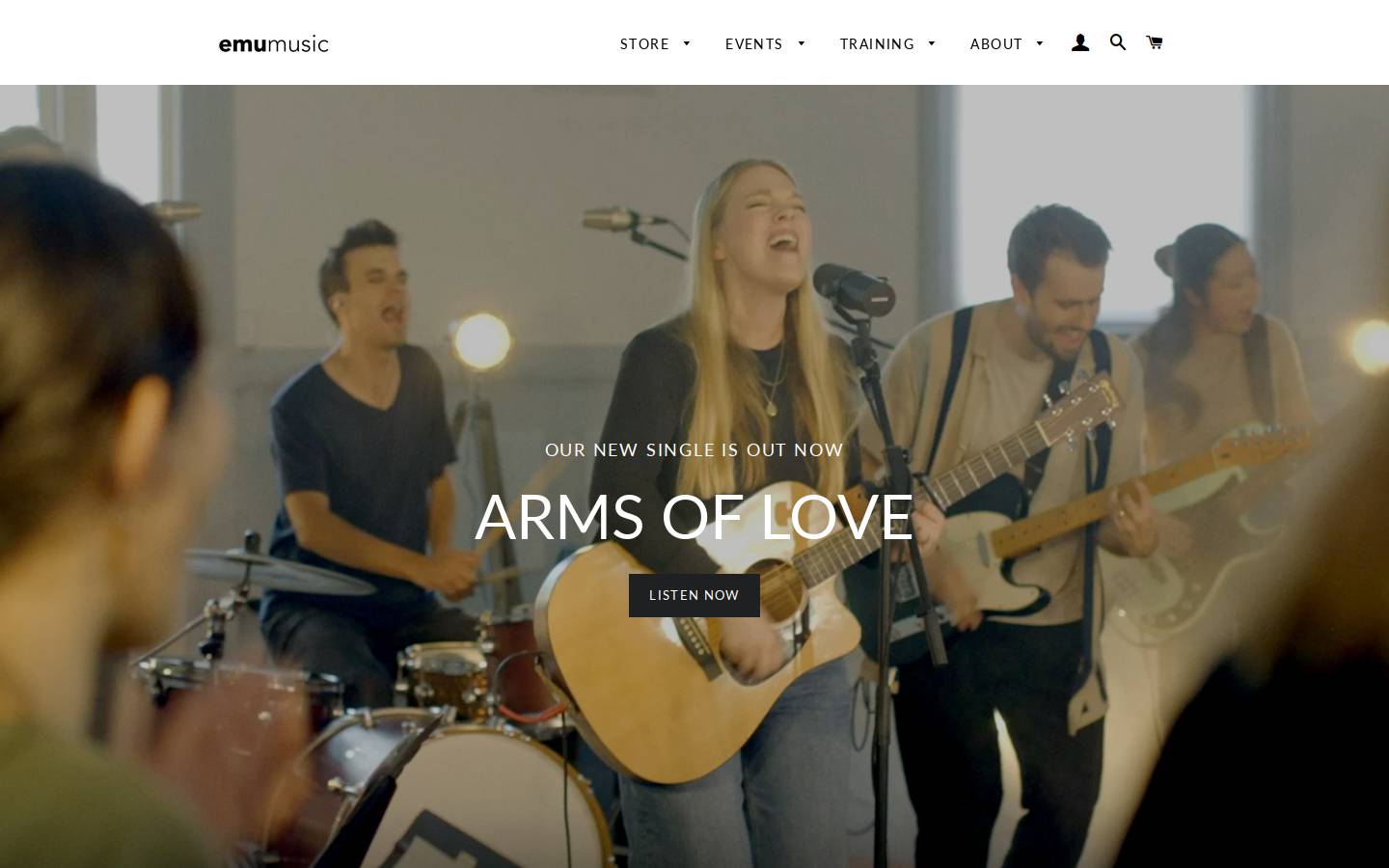 Emu Music homepage screenshot