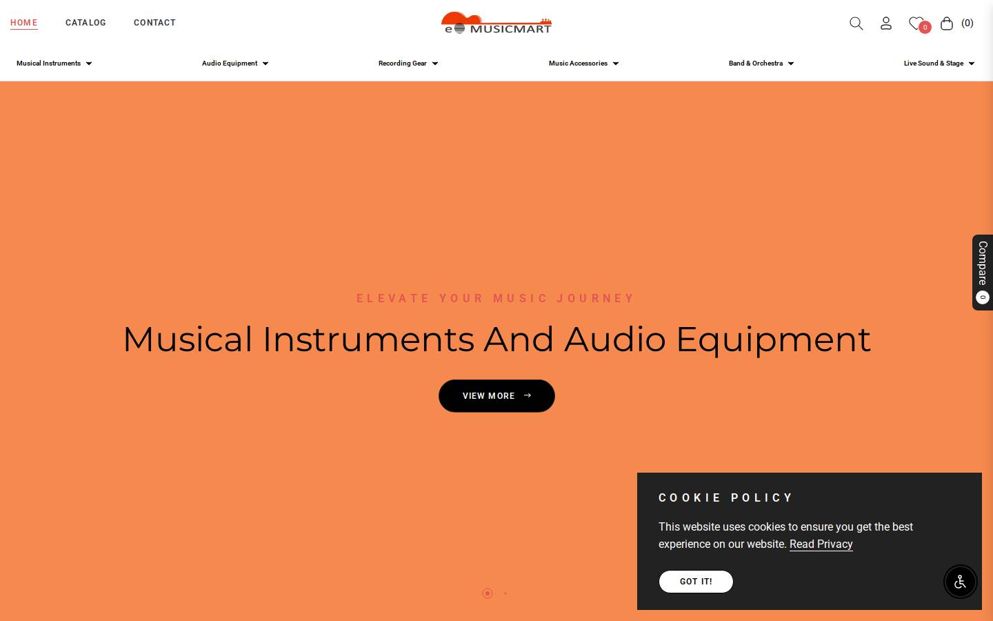 emusicmart.com homepage screenshot