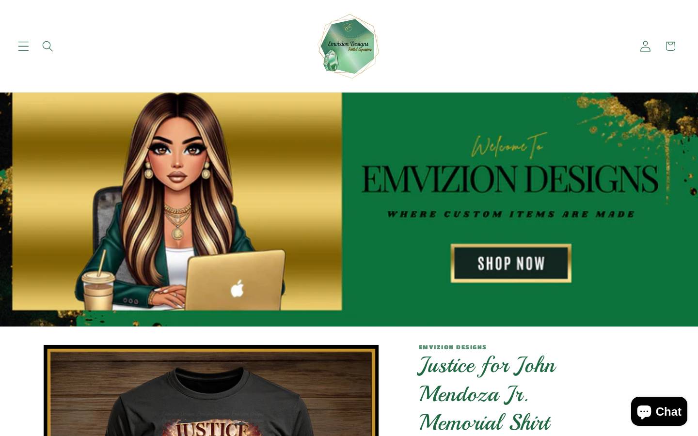 emviziondesigns.com homepage screenshot
