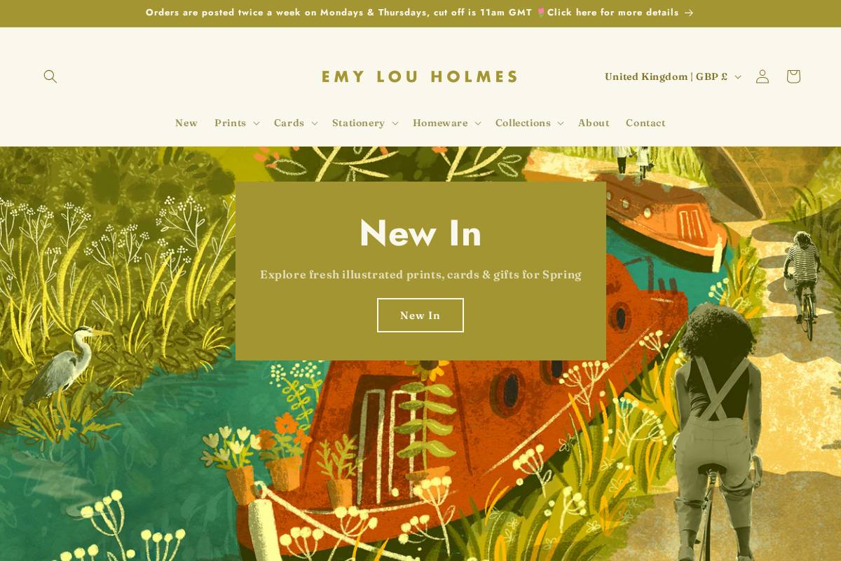 emylouholmes.com homepage screenshot