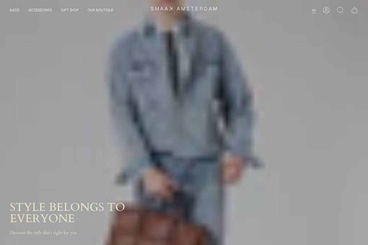 Smaak homepage screenshot