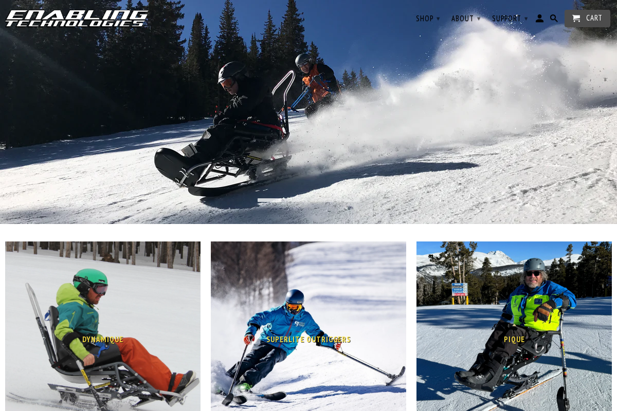 Enabling Technologies homepage screenshot