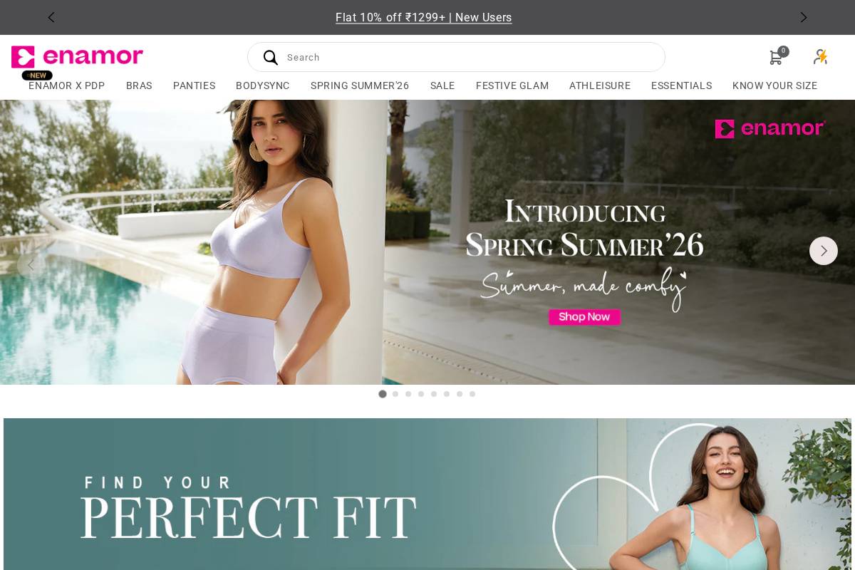 enamor.co.in homepage screenshot