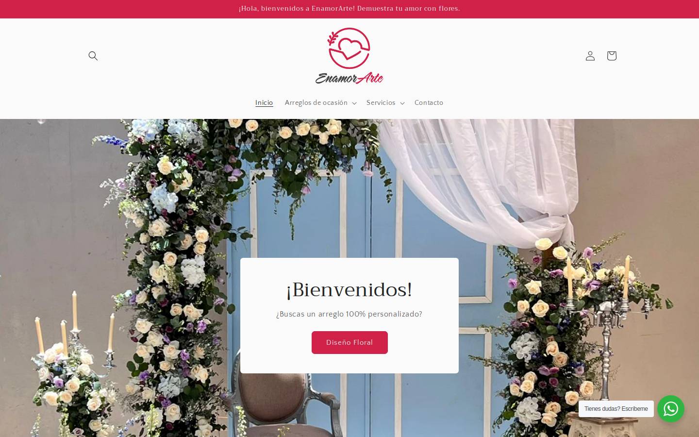 enamorarte.mx homepage screenshot