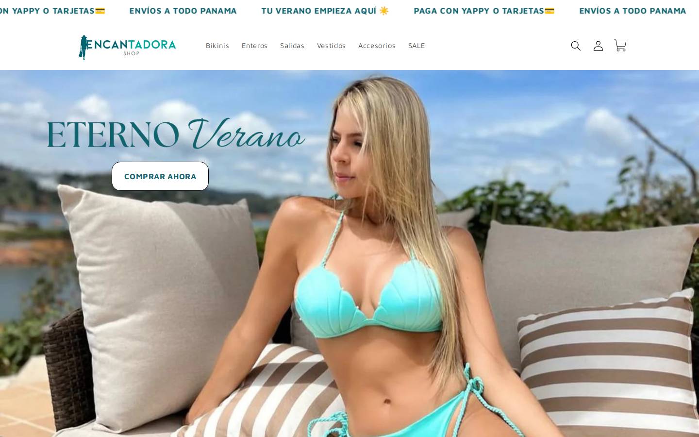 encantadorashop.com homepage screenshot