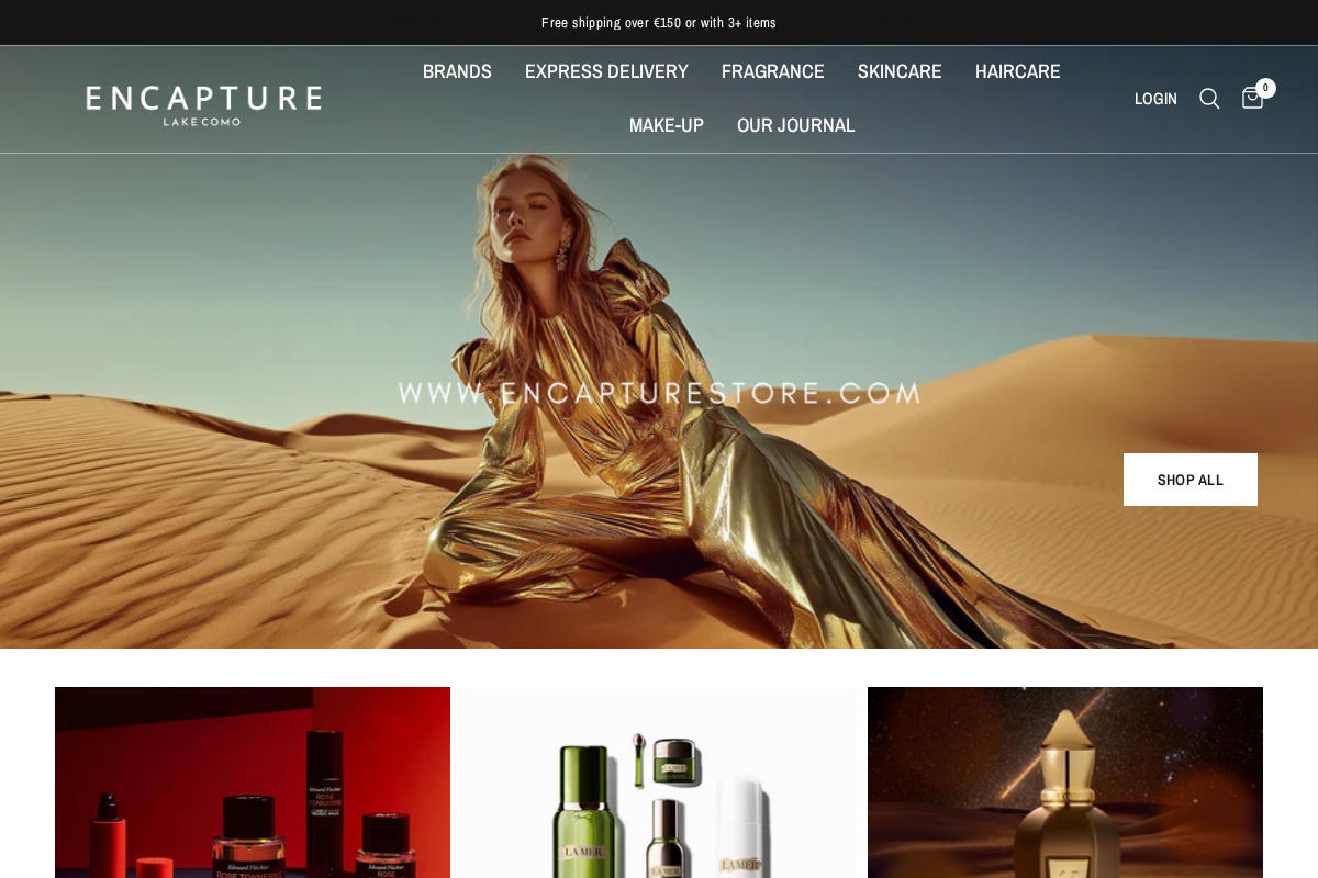 Encapture Store homepage screenshot