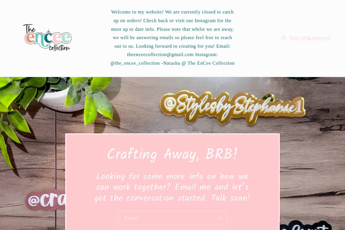 enceecollection.com homepage screenshot