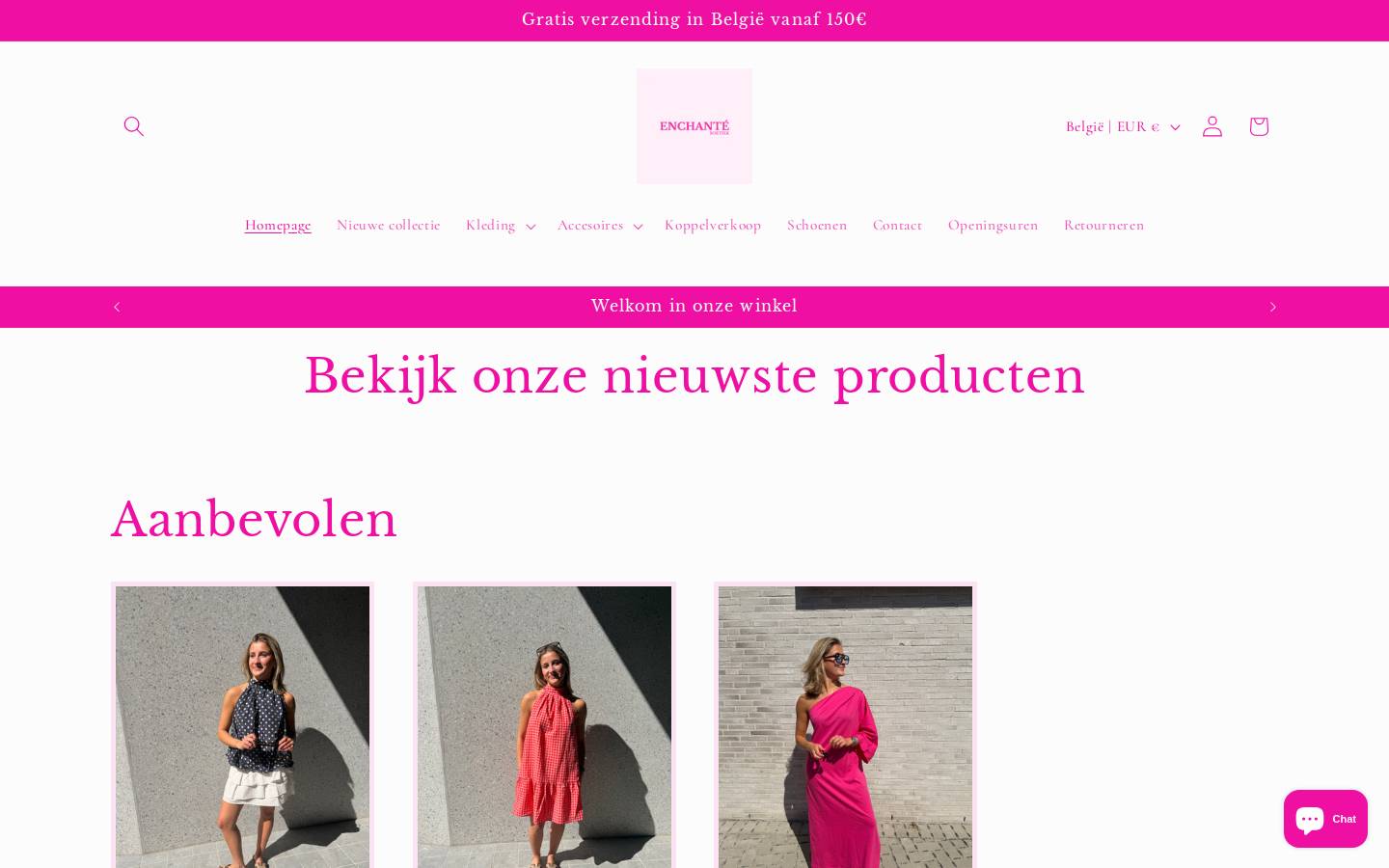 Enchanteboetiek homepage screenshot
