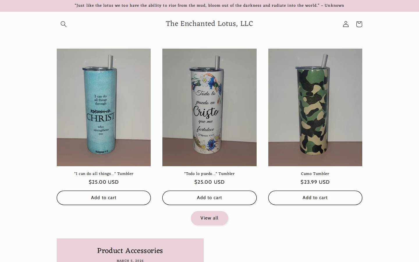 enchantedlotusllc.com homepage screenshot