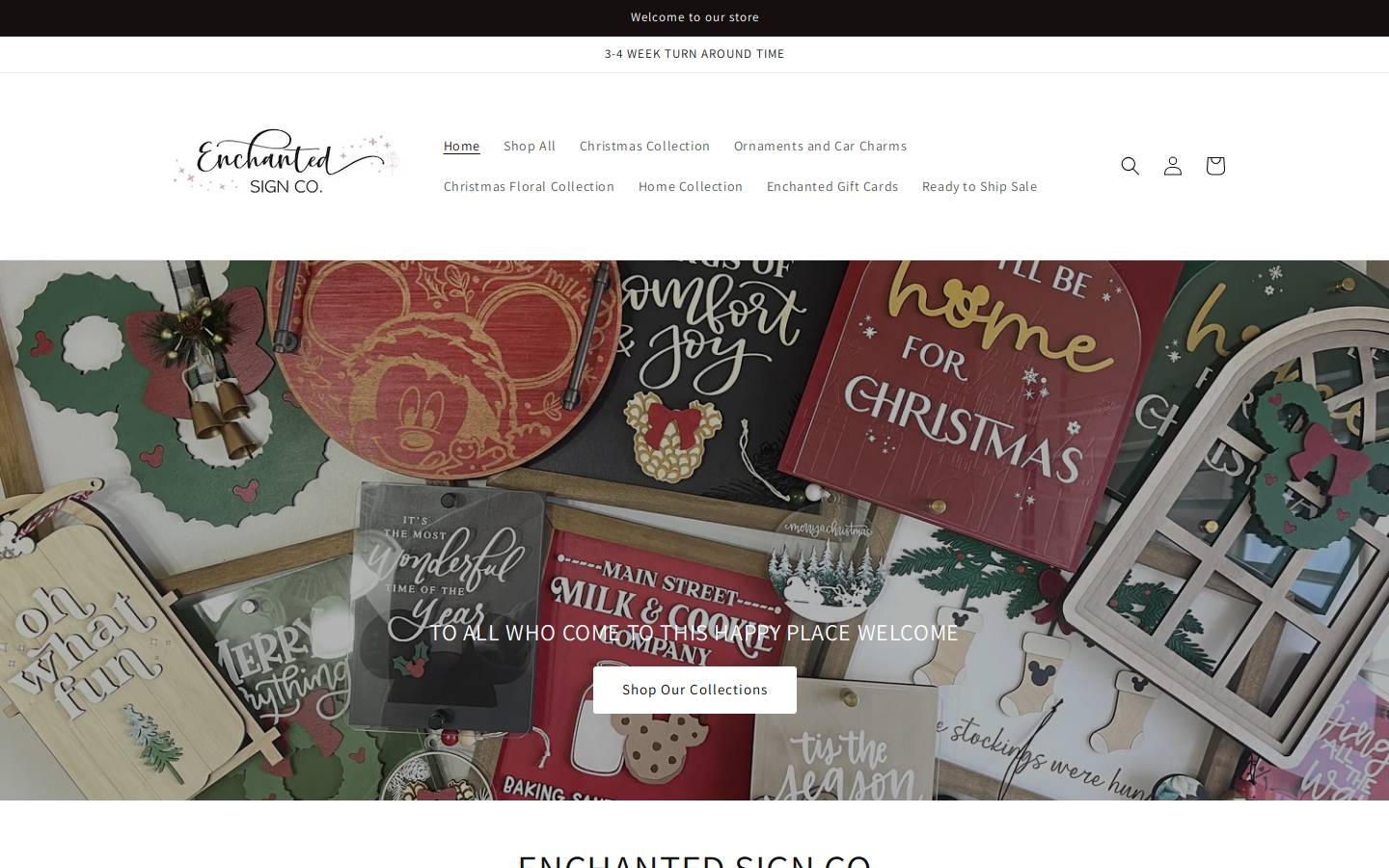 enchantedsignco.com homepage screenshot
