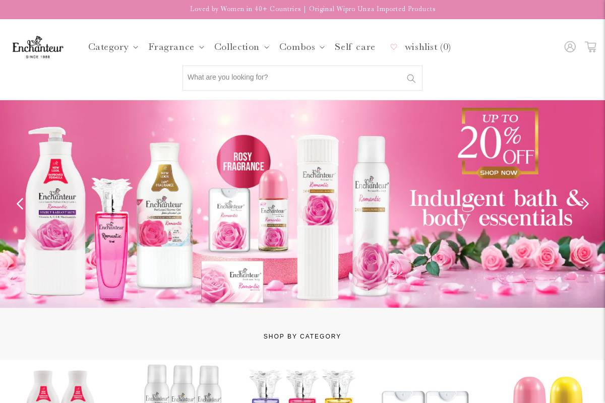 enchanteur.in homepage screenshot
