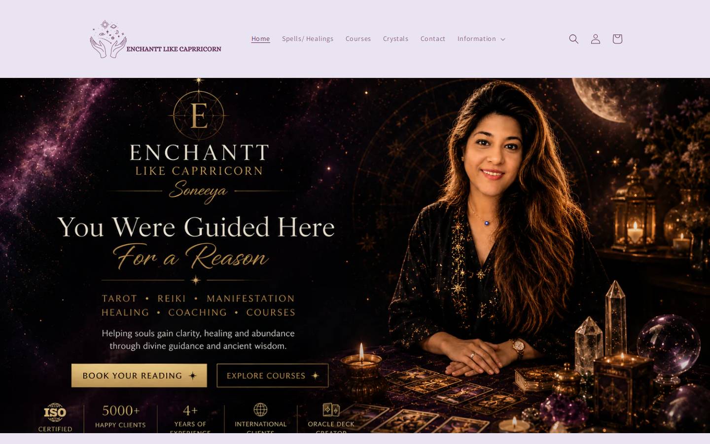 enchanttlikecaprricorn.com homepage screenshot