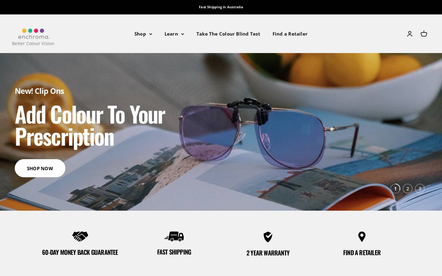 EnChroma homepage screenshot